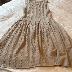 Elegant Beige soft wool  Dress